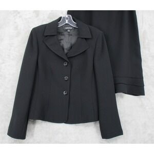 Kasper Skirt Suit 10 Career Blazer Minimalist Corporate Office Lined Lightweight